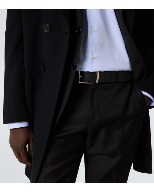 Canali White Leather Belt for men