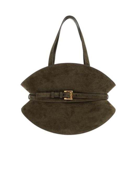 Balmain Brown Shuffle Medium Shoulder Bag