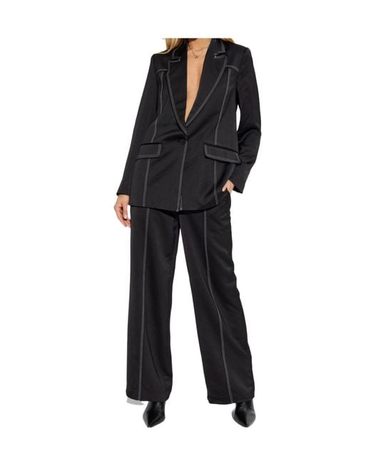AllSaints Black Theah Wide-Leg Pants