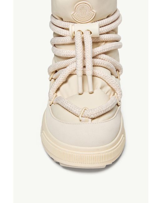 Moncler Natural Logo Patch Padded Lace-Up Boots