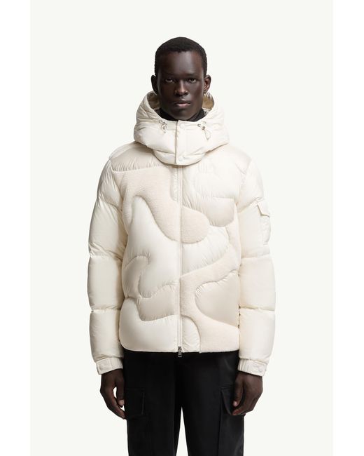 Moncler Natural Zip-Up Quilted Jacket for men