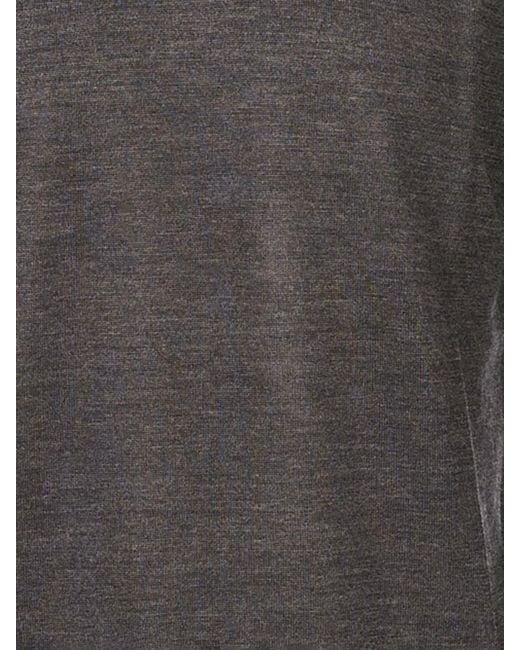 Canali Gray Long-Sleeved Pullover for men