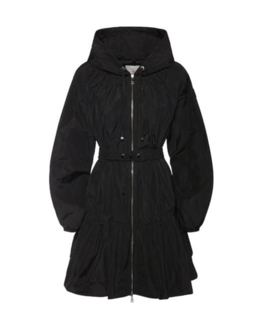 Moncler Black Hooded Coat