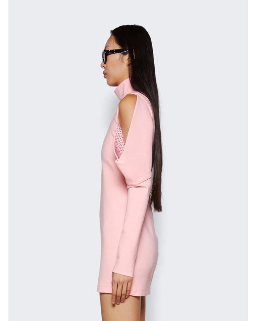 Area Pink Crystal-Embellished Minidress