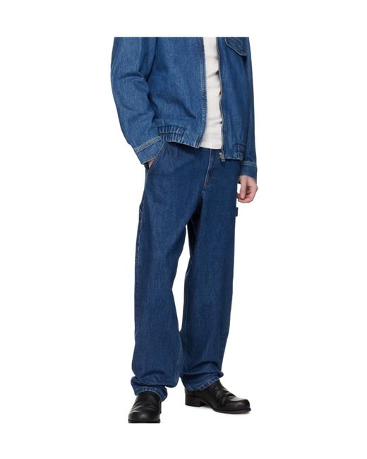 A.P.C. Blue Cargo Jeans for men