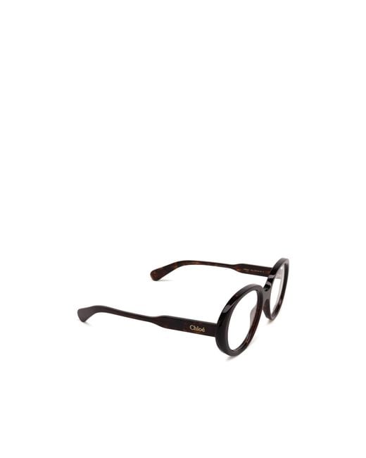 Chloé White Chloé Eyewear Oval-Frame Glasses