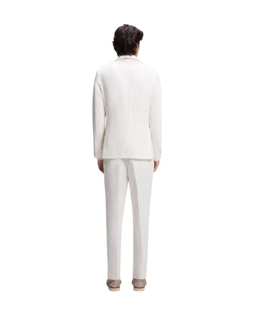 Boss White Single-Breasted Blazer for men