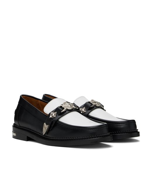 Toga Virilis Black Round Toe Loafers for men