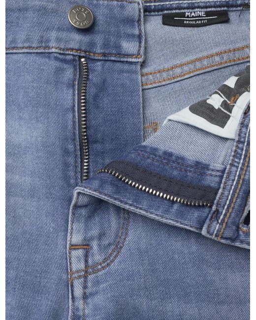 Boss Blue Belt-Loop Jeans for men