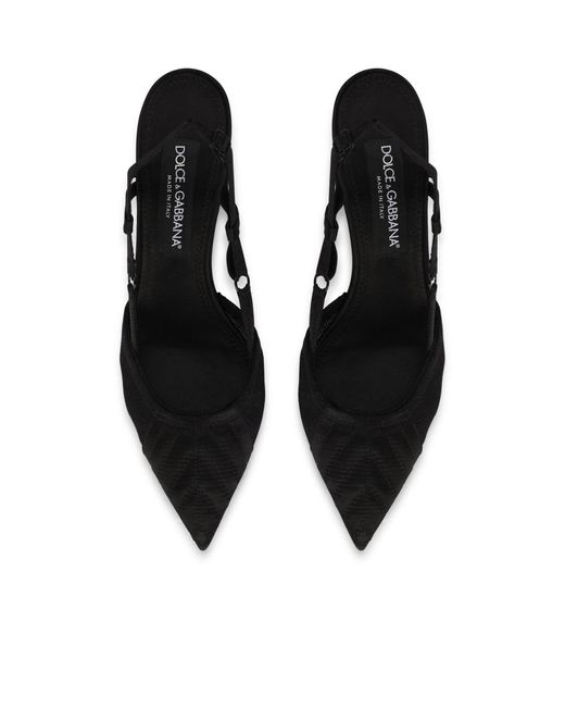 Dolce & Gabbana Black Pointed High Heel Sandals