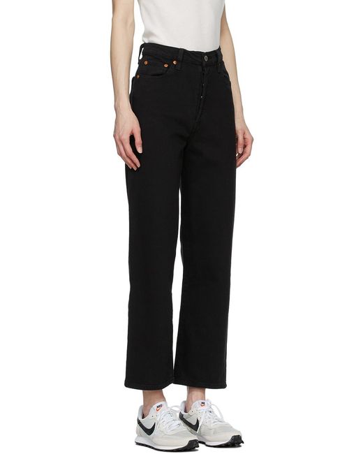 Levi's Black Ribcage Ankle Denim Pants