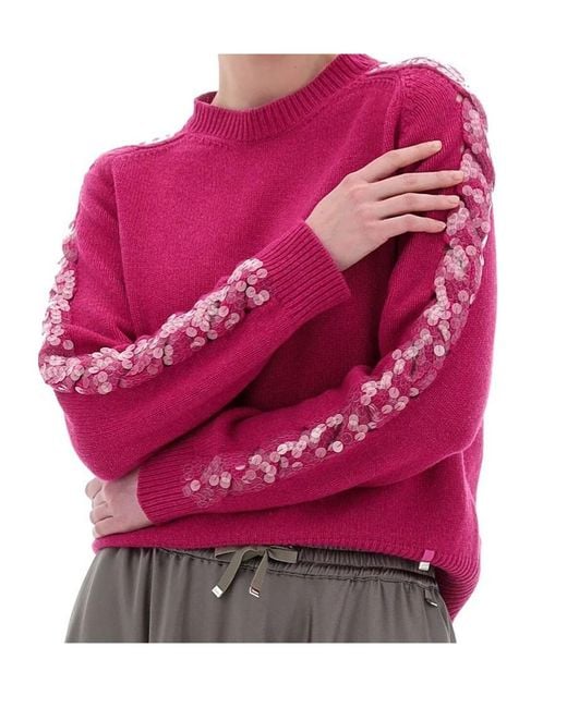 Herno Pink Sequin Sweater