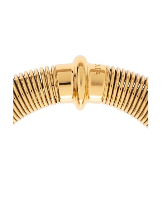 Alaïa Metallic Alaïa Spiral Cuff
