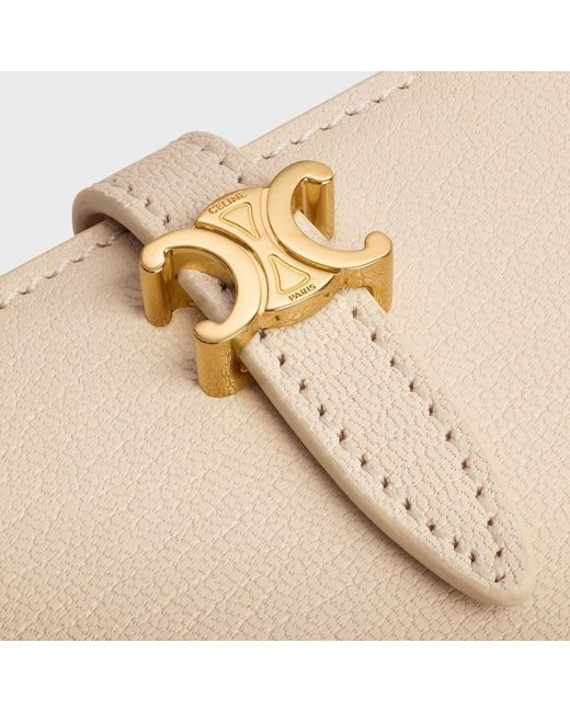 Céline Natural Bi-Fold Card Holder Triomphe Pontet