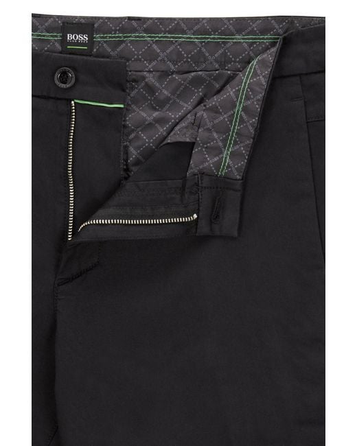 Boss Black Button Slim-Fitting Shorts for men