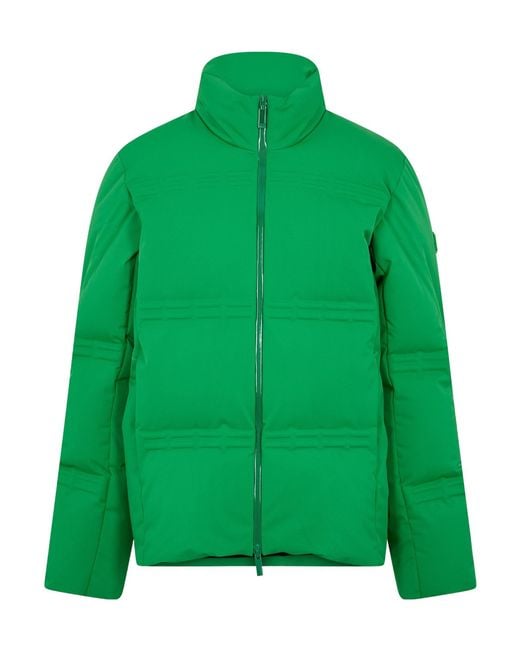 Moncler Green Stand-Collar Quilted Down Jacket for men