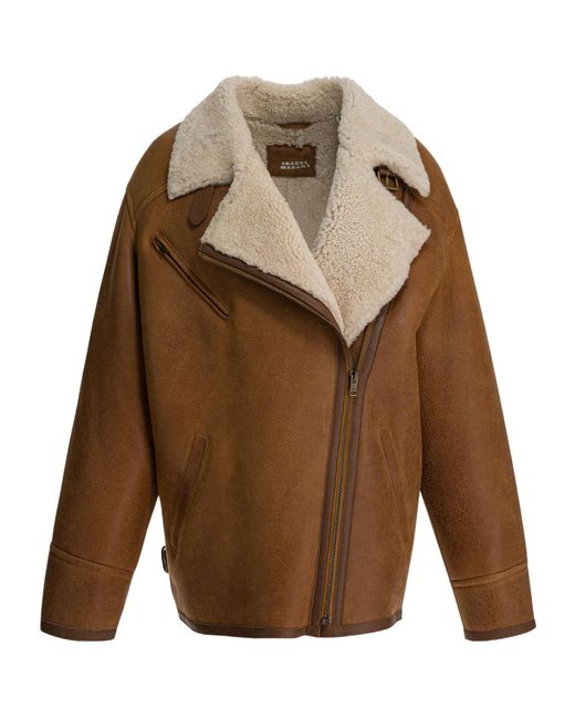 Isabel Marant Brown "adelina" Shearling Jacket