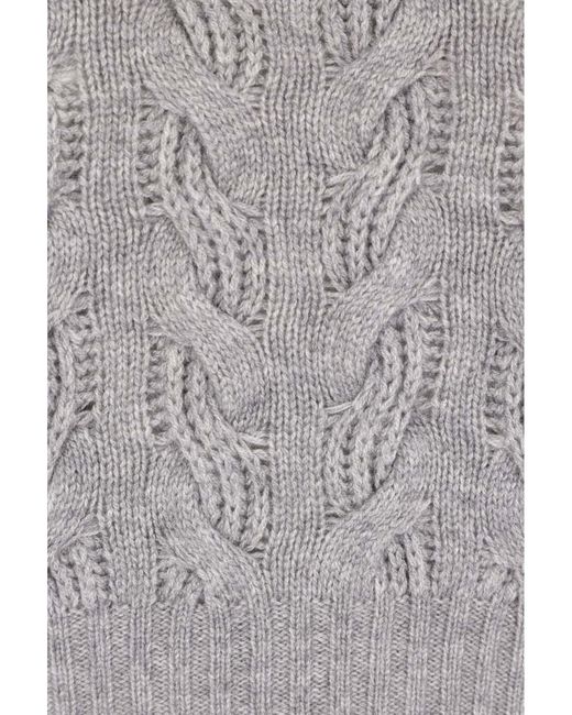 Max Mara Gray Long-Sleeved Sweater