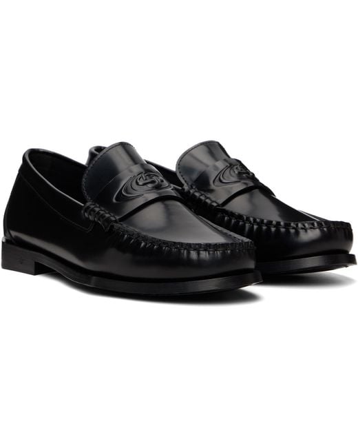 Casablanca Black Leather Loafers