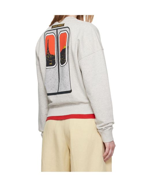 KENZO White Graphic-Print Sweatshirt