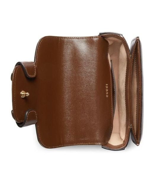 Gucci Brown Horsebit 1955 Mini Top Handle Bag