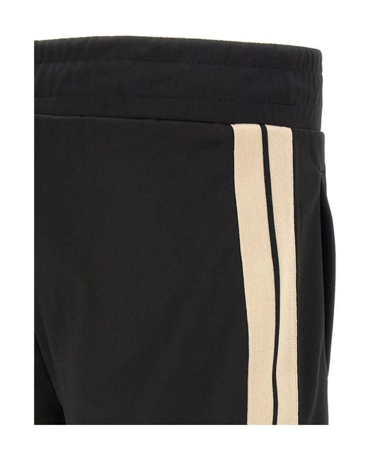 Palm Angels Black Striped Sweatpants for men