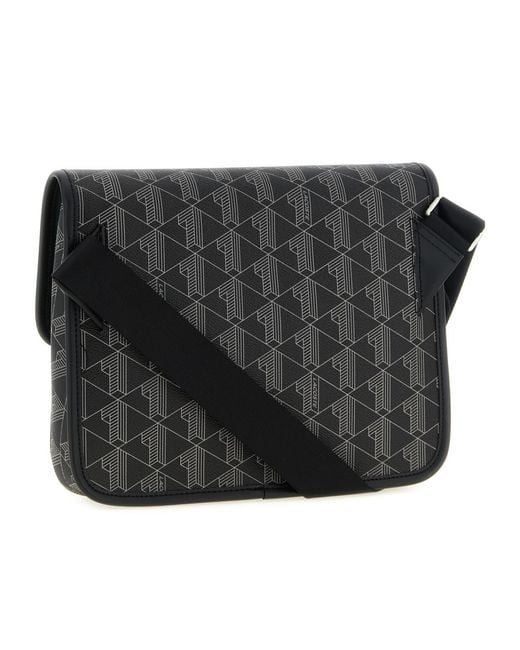 Lacoste Black The Blend Large Messenger Bag for men