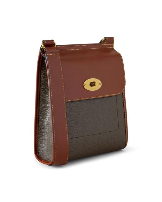 Mulberry Brown Antony Eco Scotchgrain U0026 Leather Satchel