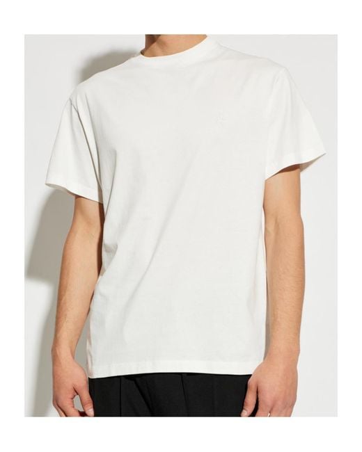 Jil Sander White Logo Crewneck T-Shirt Pack for men