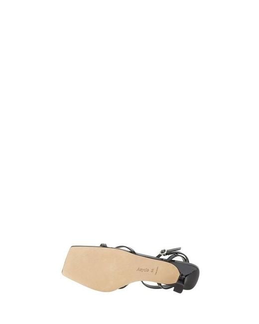 Aeyde Black Criss-Cross Strap Sandals