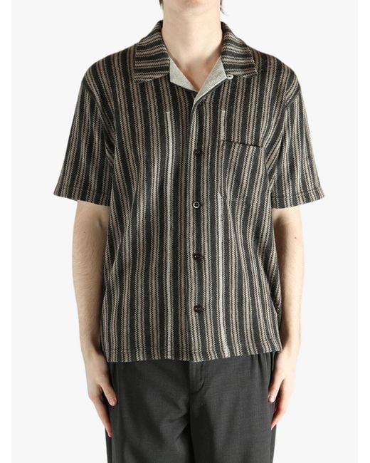 Junya Watanabe Gray Striped Shirt for men