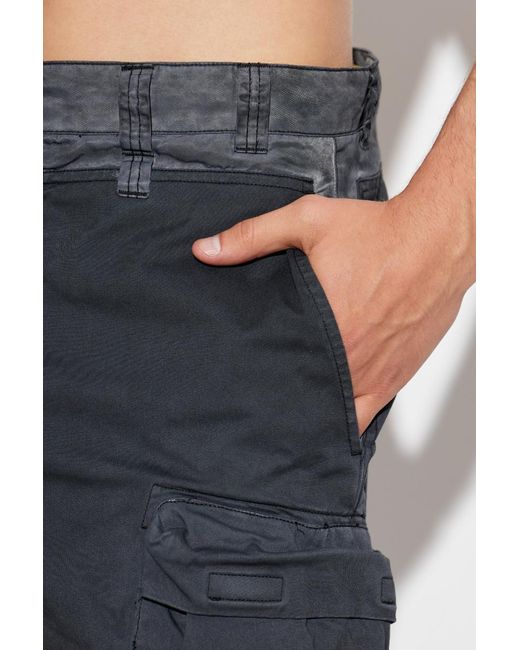 DIESEL Blue Dells Relaxed Cargo Pants for men