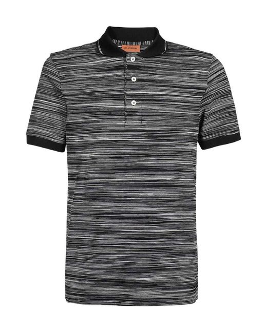 Missoni Black Short-Sleeved Polo Shirt for men