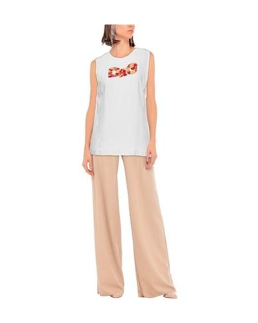 Dolce & Gabbana White Minimal Solid Sleeveless Top