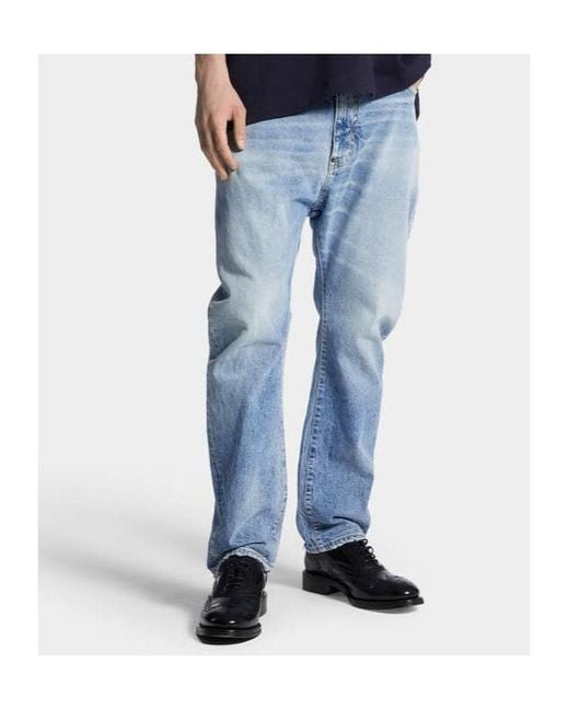 DSquared² Blue Straight Leg Logo Patch Jeans for men
