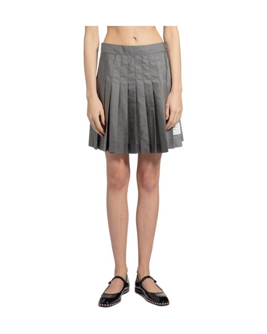 Thom Browne Black Ripstop Mini Skirt