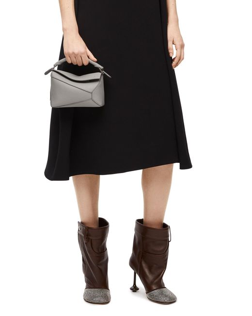 Loewe Gray Puzzle Mini Shoulder Bag