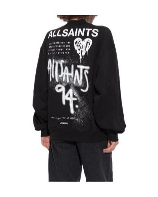 AllSaints Black Poster Graphic Sweatshirt