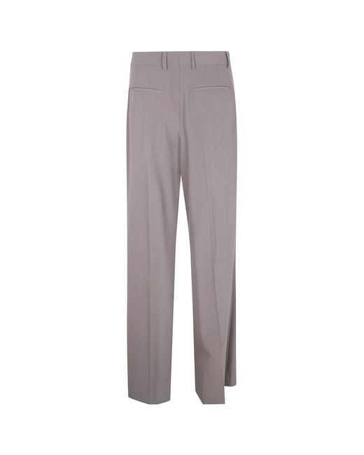 Dries Van Noten Gray Panrom Pleated Trousers for men