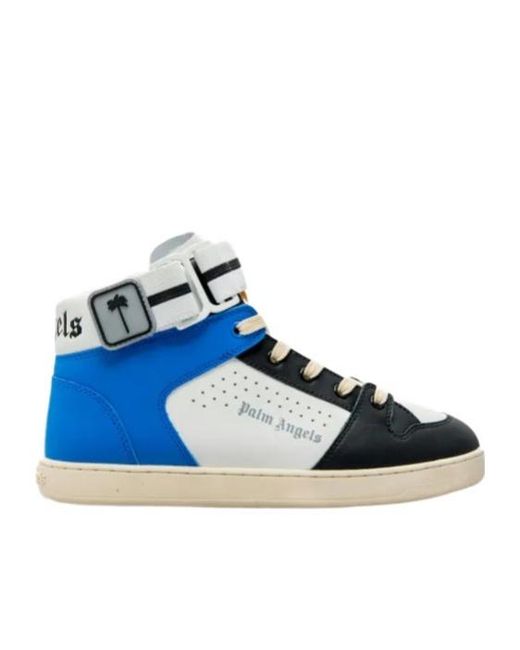 Palm Angels Blue Strap High-Top Sneakers for men