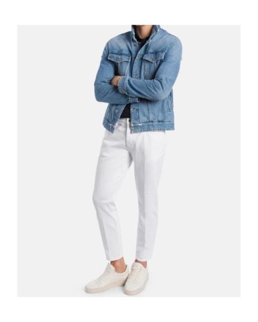 Dondup Blue Long-Sleeve Denim Jacket for men