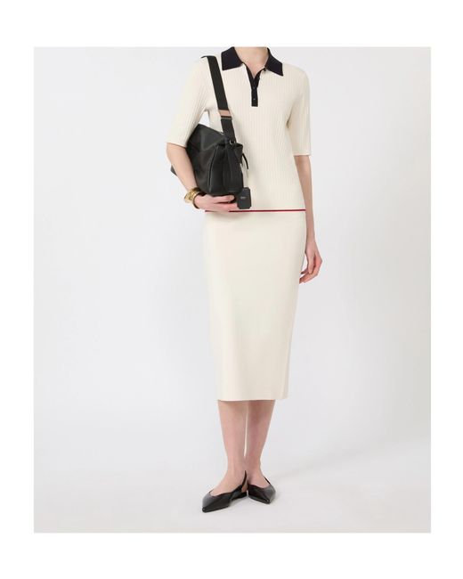 Max Mara White Pencil Skirt