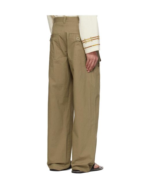 Isabel Marant Green Eizo Patch-Pocket Trousers for men