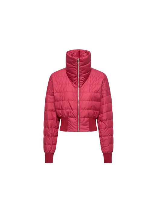 Moncler Red Moncler Rick Owens Cropped Down Jacket
