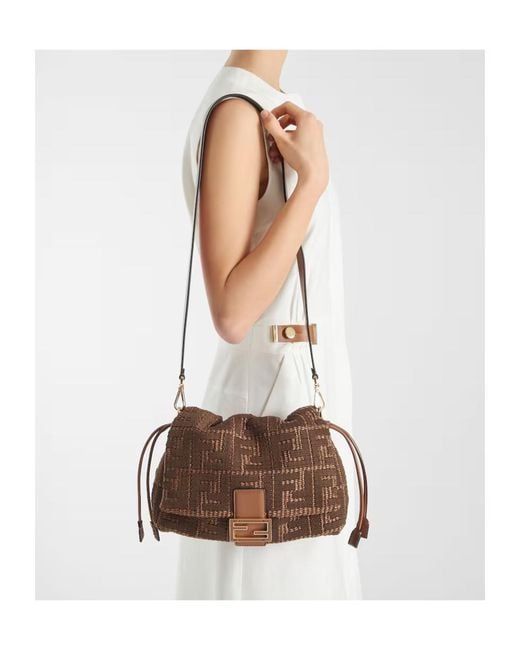 Fendi Brown Mamma Baguette Medium Tote Bag