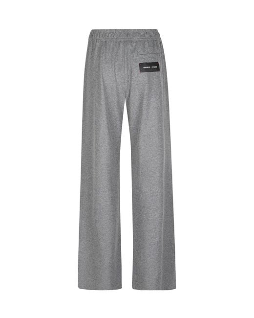 Pinko Gray Elastic-Waist Casual Trousers
