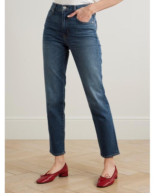 SLVRLAKE Denim Blue Virginia High-Waisted Jeans