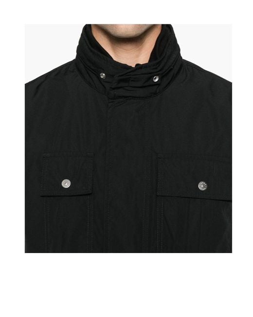 Stone Island Black Long-Sleeved Casual Jacket for men