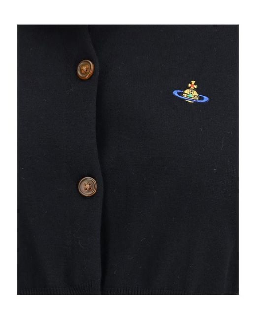 Vivienne Westwood Blue Bea Cropped Cardigan