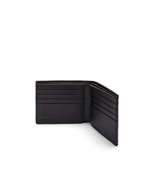 Loewe Black Stamped Logo Printed Bifold Wallet for men